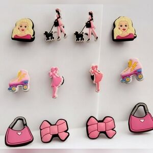 Barbie Croc Charms Set 💗 Pink Barbiecore Shoe Charms | Doll Inspired Jibbitz